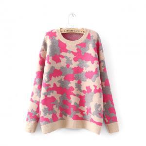 Camouflage Loose Knit Sweater