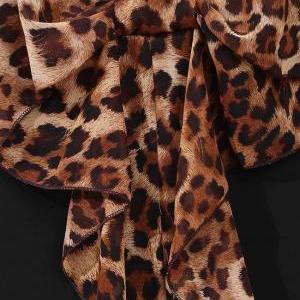 Leopard Chiffon Loose Chiffon Shirt