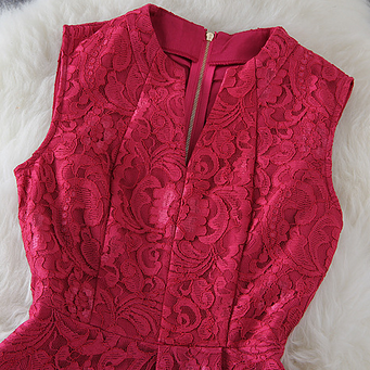 Noble Embroidery Sleeveless Dress